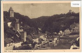 Fribourg - La Sarine et vieilles tours