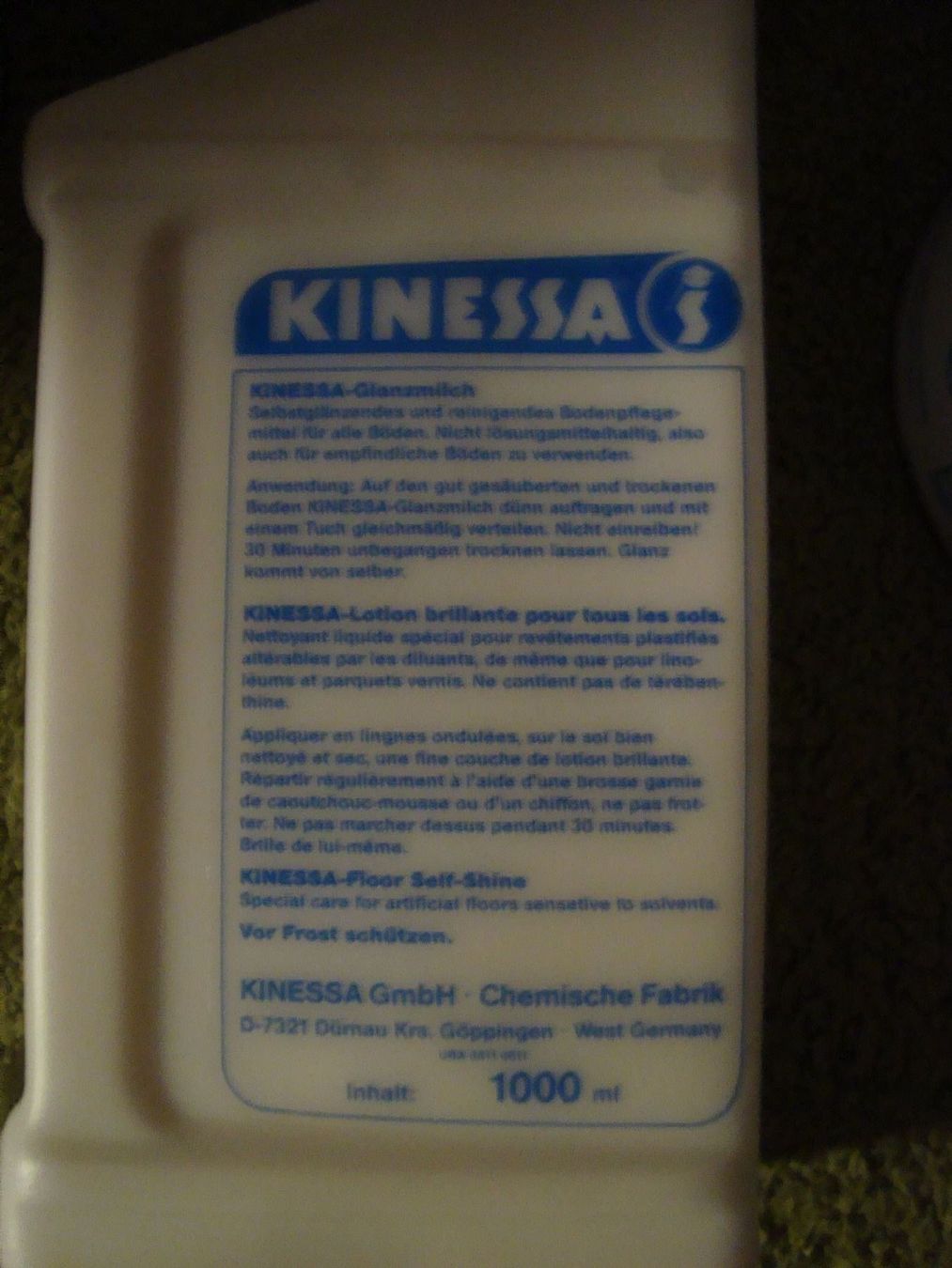 Prodotti di pulizia: Steinbode Kinessa Glanzmilch 2pc.a1000ml Lotion brillant sol – Nuovo e nell'imballaggio originale da Wädenswil venduto da OliveDerSpezialist 2
