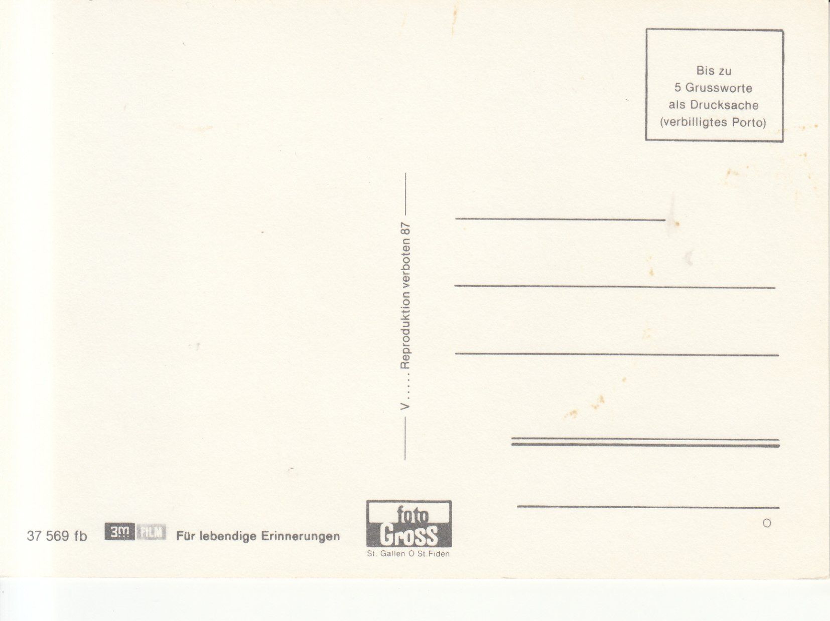 Cartoline postali: Domleschg  Heinzenberg ca. 1980 – Usato da Bürglen TG venduto da StampGraf 1