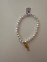 SOMMER PERLENARMBAND -ANHÄNGER SEEPFERD GOLD