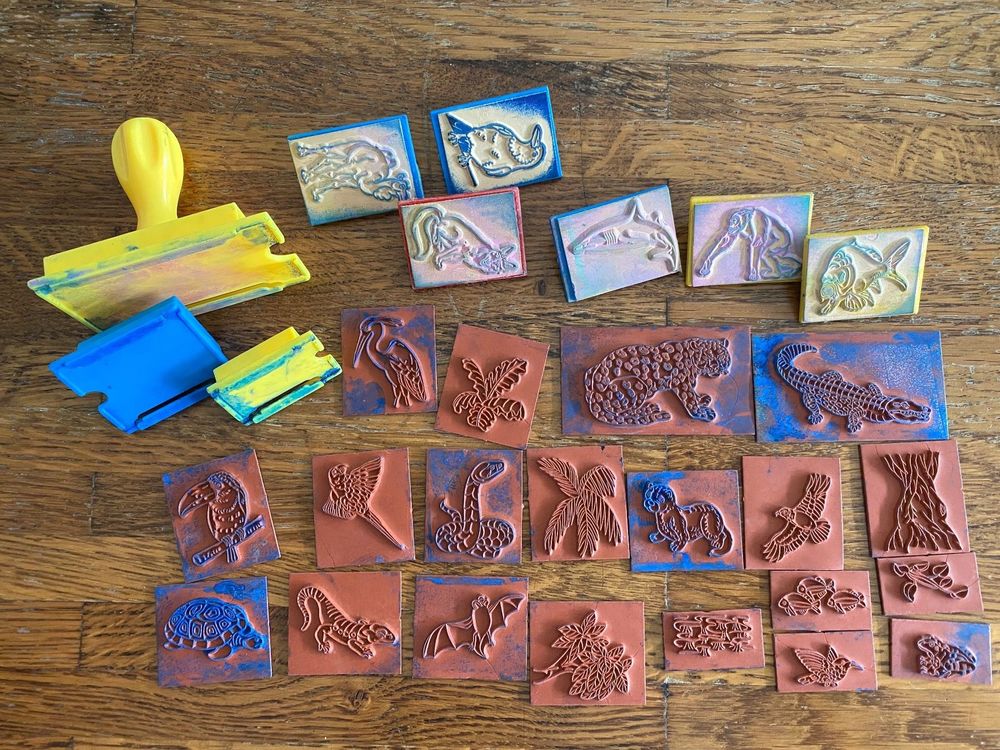 Multiprint Hütte Stempelset Für Kinder Trolls 2 – 7 Stempel, Waschbare Tinte, Made In Italy