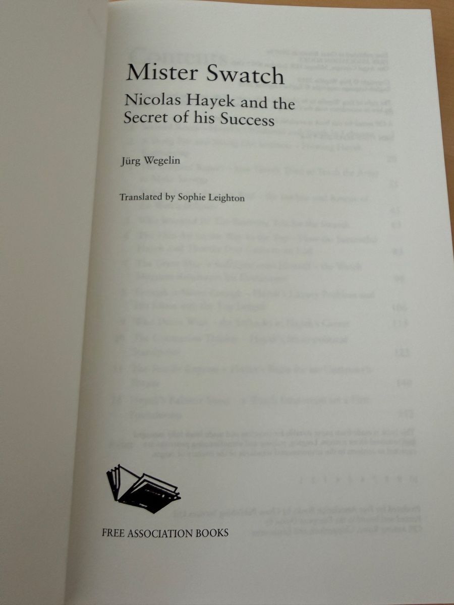 Libri: Mister Swatch, Nicolas Hayek – Nuovo e nell'imballaggio originale da Gland venduto da AlpineTime_CH 6