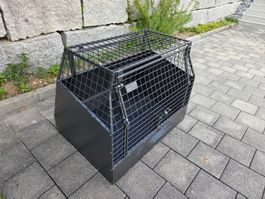 Hundetransportbox, Stahl, Anthrazit, sehr guter Zustand