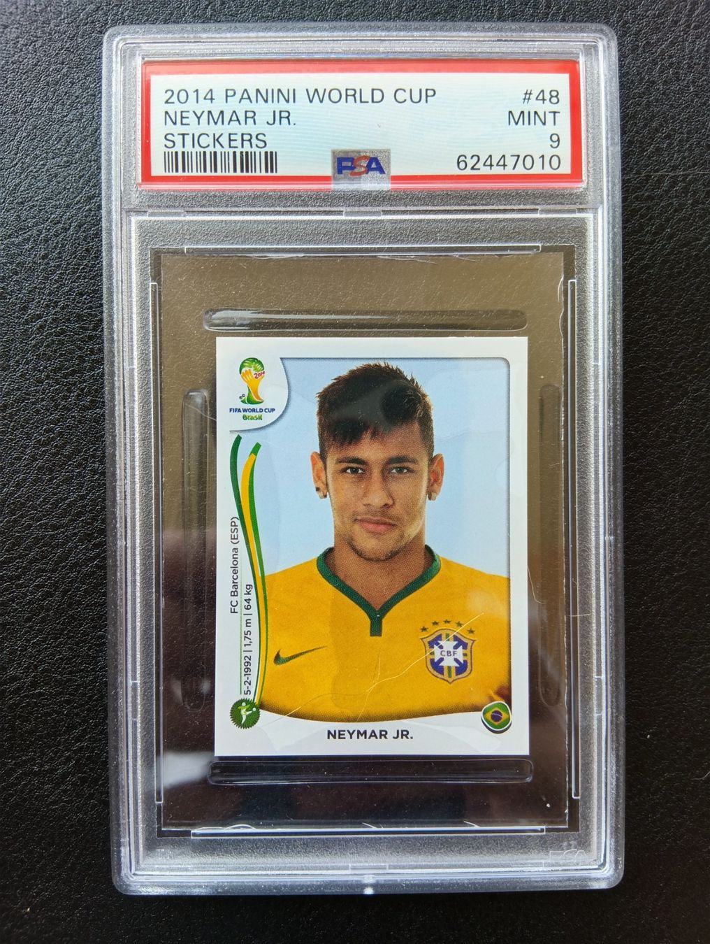 Panini Sammelbilder & Trading cards: 2014 Panini Neymar Jr. PSA 9 #48 – Gebraucht aus Steinen von antikesundseltenes