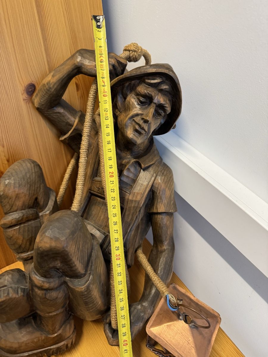 Sculture & Statue: Handgeschnitzte Bergsteiger Skulptur Pendelleuchte – Usato da Morges venduto da SevArt 4