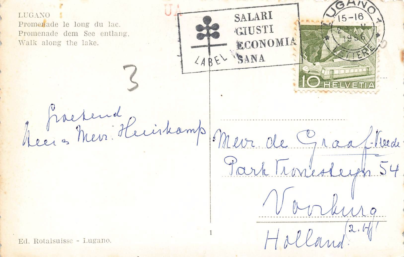 Cartoline postali: Lugano boot – Usato da Biasca venduto da Blenio71 1