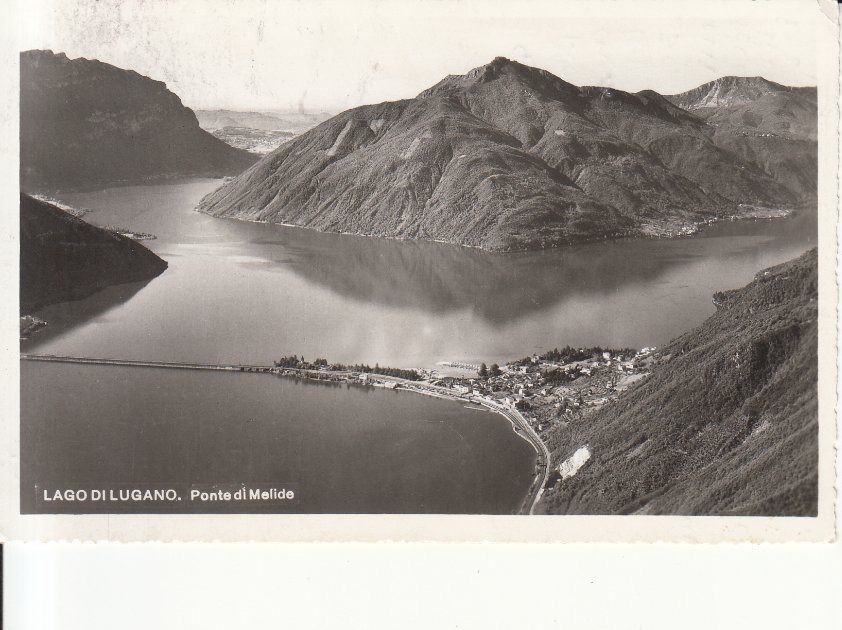 Cartoline postali: Ponte di Melide 1953 – Usato da Bürglen TG venduto da StampGraf