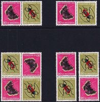 1953, Pro Juventute Nr. Z39-Z41/l + K44 **, alle Variationen