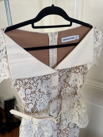 Self-Portrait Lace Dress White Size S Used