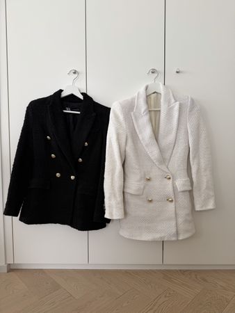 *ZARA* 2x Blazer schwarz & weiss