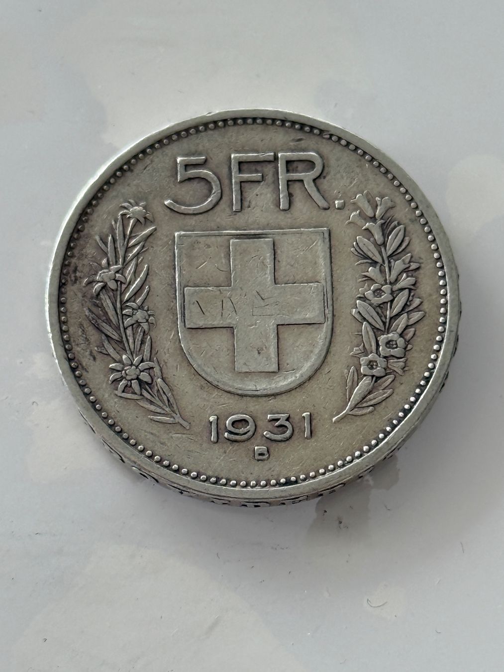 Alle Münzen: 5 Franken 1931  Silber – Gebraucht aus Wallisellen von SWISS_SILVER1 1
