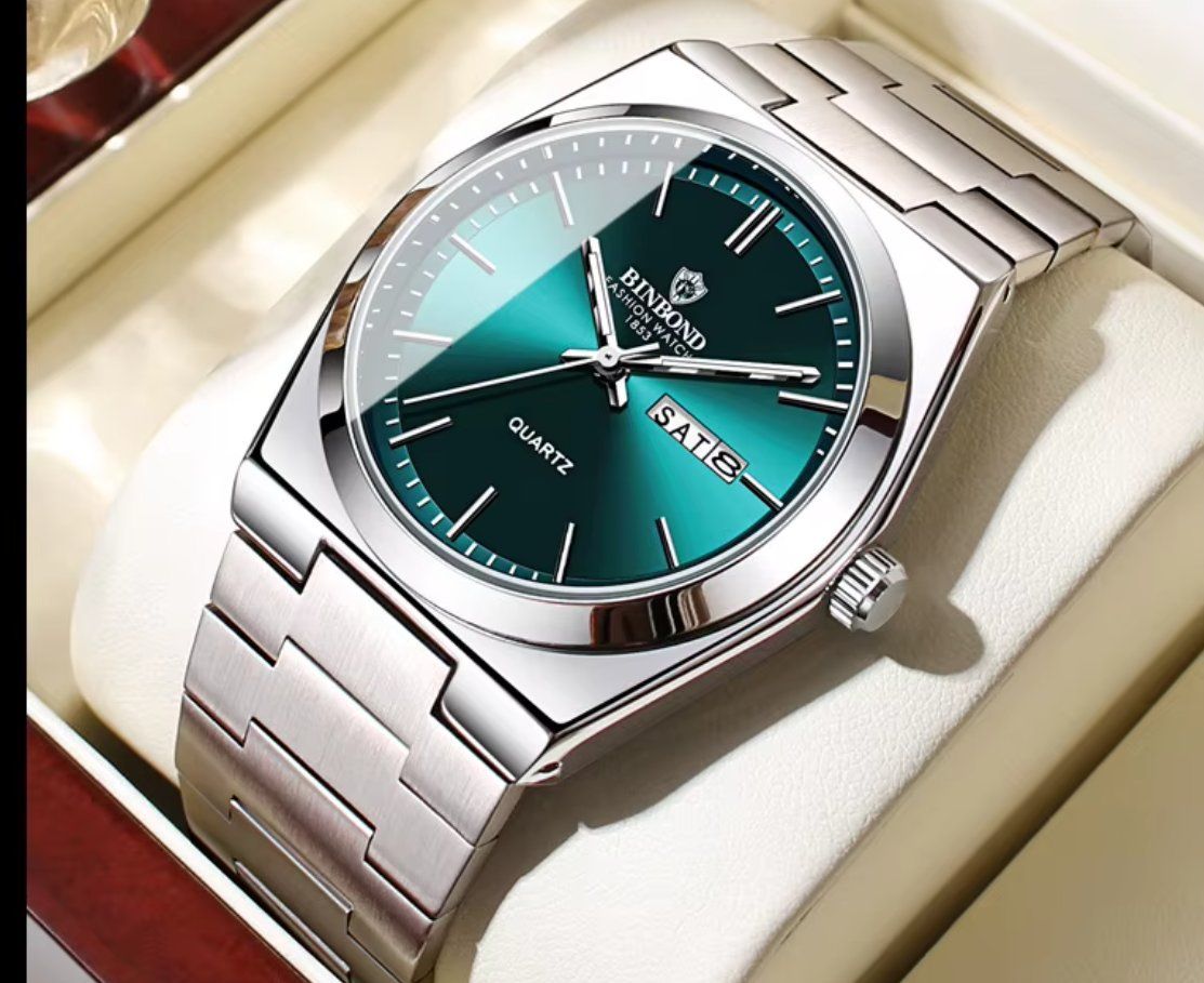 Uhren: Montre Binbond Acier Inoxydable, Quartz, Affichage Date – Neu und originalverpackt aus Biel/Bienne von Joridel7 3
