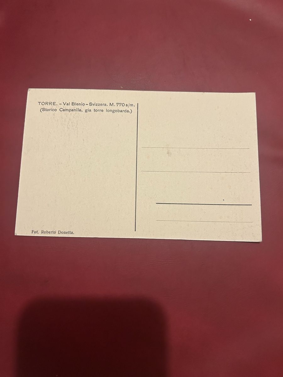 Cartoline postali: Torre Val Blenio – Usato da Breganzona venduto da Milesbo 1
