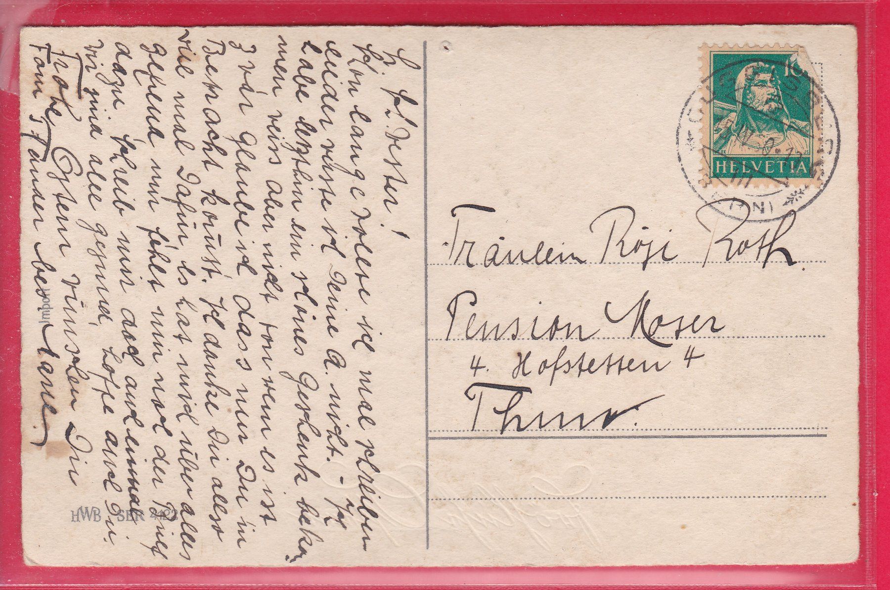 Cartoline postali: FRÖHLICHE OSTERN, 15.4.1930 – Usato da Oberrieden venduto da Gebirgsstelze 1