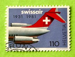  Nr.653 Sonderpostmarken 50 Jahr Swissair GESTEMPELT 1981  ﻿