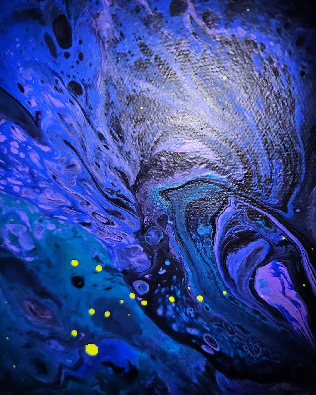 Gemälde: Abstraktes Bild von mir gemalt 1mx70 mystical depth – Neu und originalverpackt aus Zürich von Melossoap 4