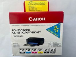 PGI-550PGBK+CLI-551BK+CLI-551C+CLI-551M+CLI-551Y+CLI-551GY