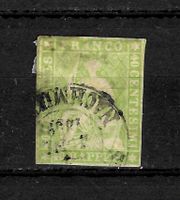 1859 Schweiz Sitzende Helvetia 40 Rp Grün