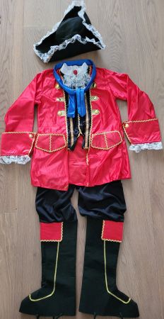 Kinder Kostüm Pirat Soldat 6-8 Jahre Oberteil Hose Hut NEU