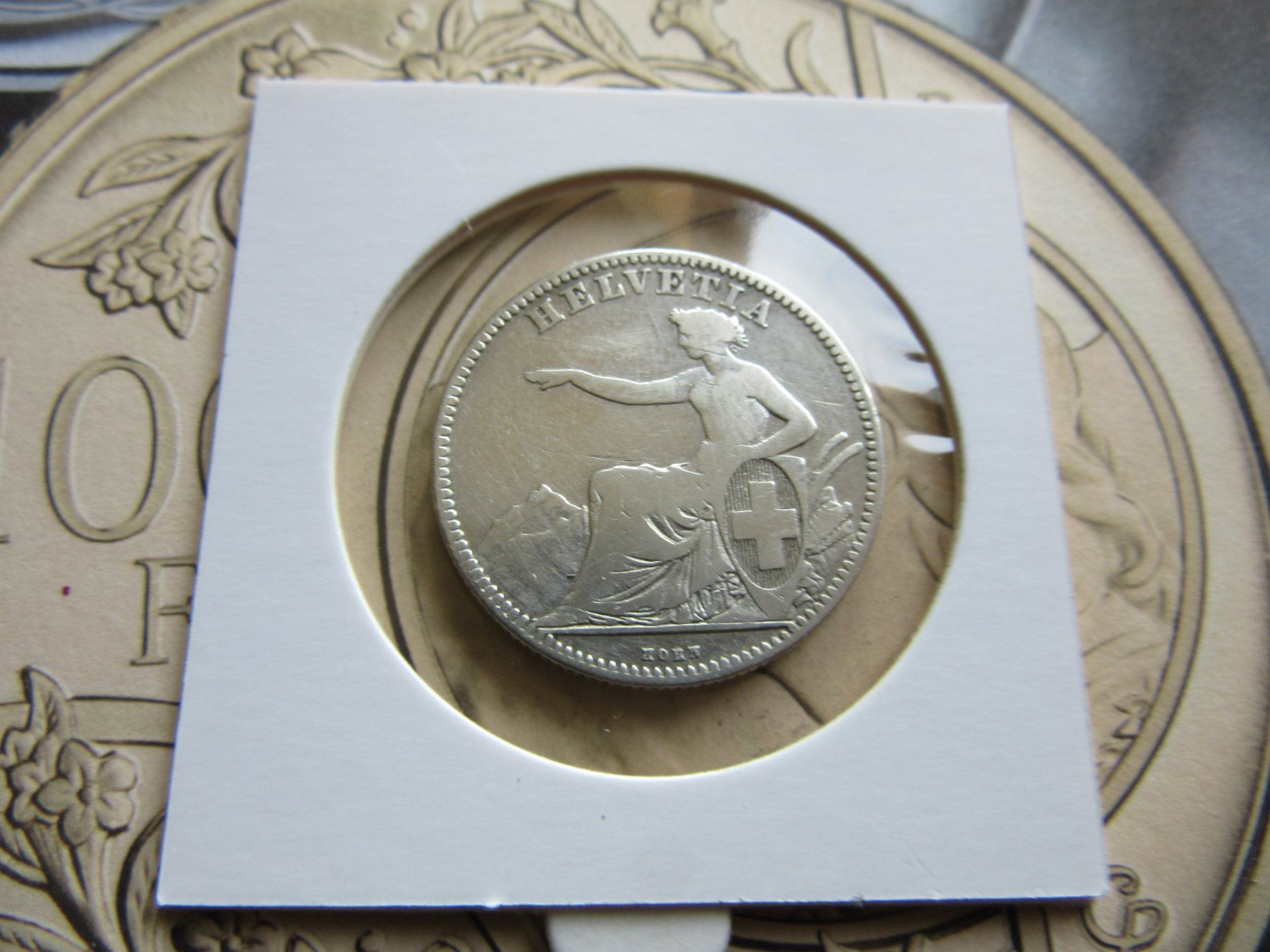 Tutti le monete: 2 FRANKEN 1863 SCHWEIZ AG 800 SILVER – Usato da châtelaine venduto da VrenliNumis86 7