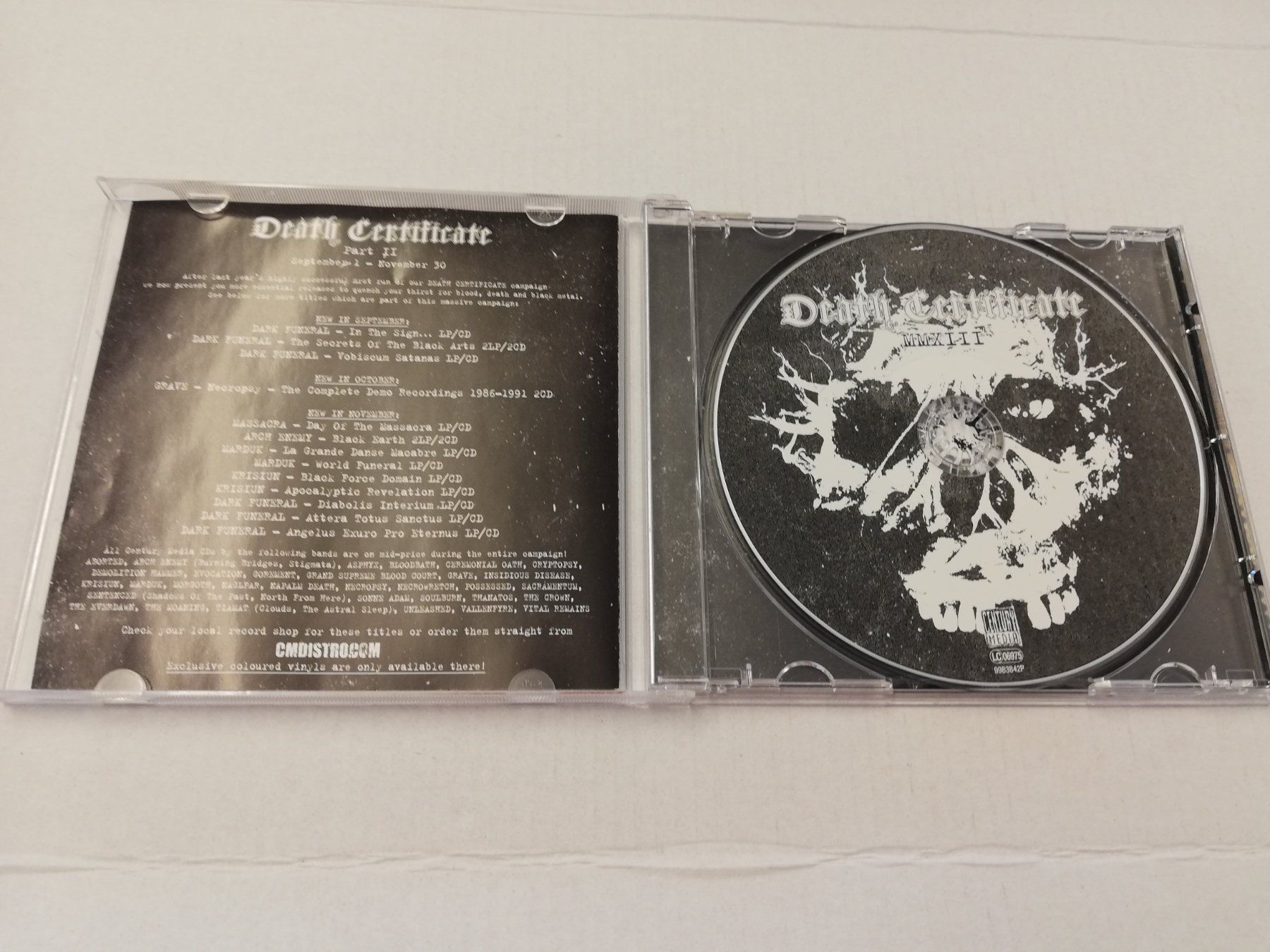 CD: DEATH CERTIFICATE - MMXIII – Usato da Bern venduto da Vinylsound.ch 2