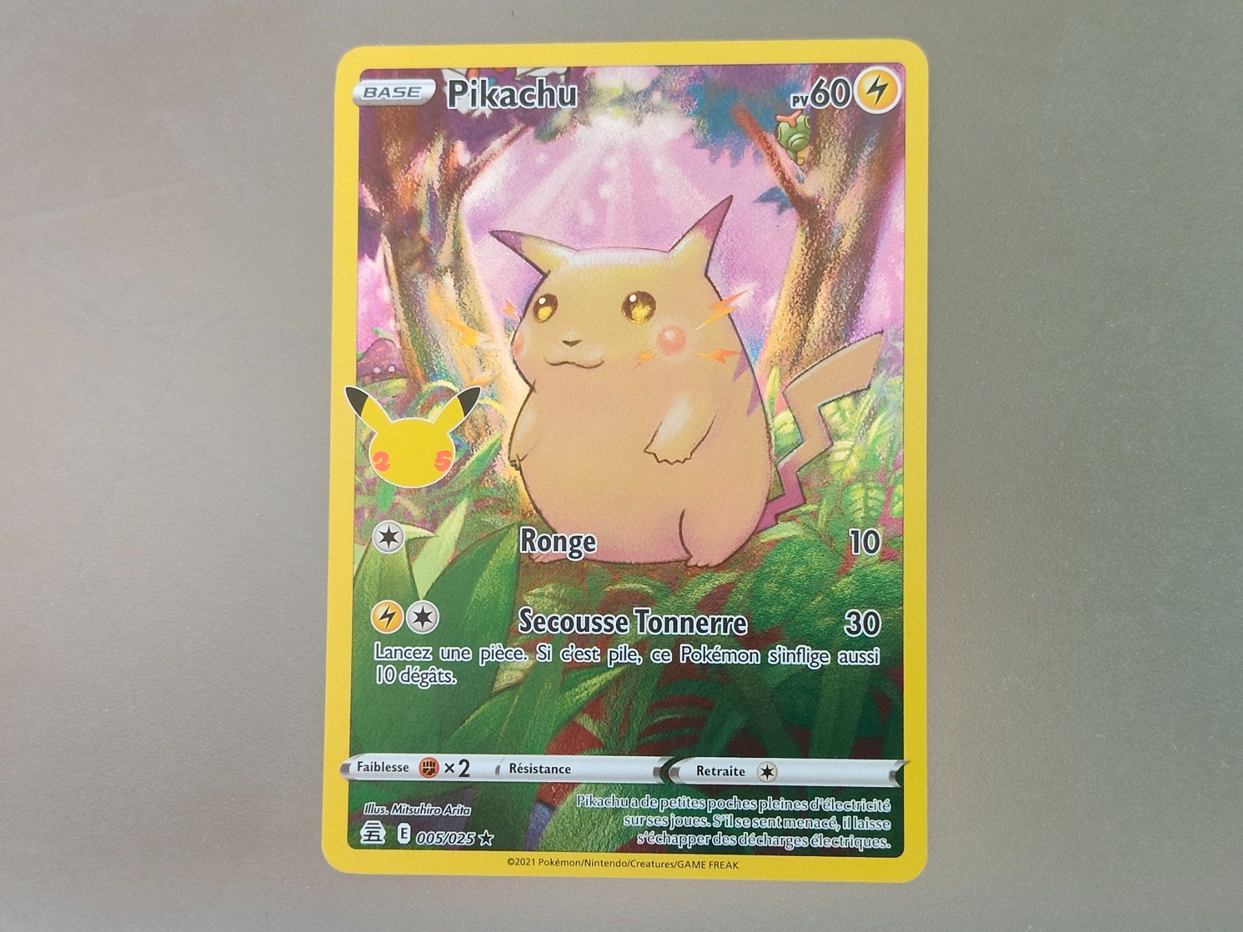 Pokémon Carte collezionabili: (FR) Pikachu #5,  Pokemon 25TH Célébrations – Usato da Châtelaine venduto da Chompis 2