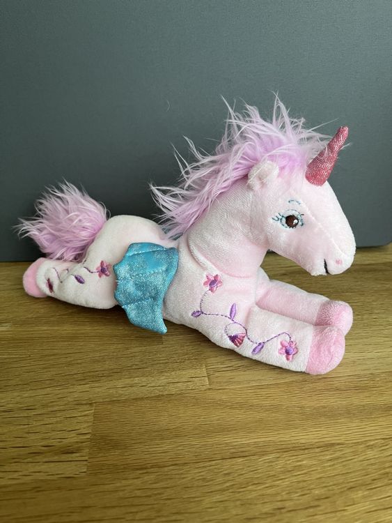 Jemini Einhorn Plüschtier – 24 Cm, Mit Musik & Leuchtendem Horn, Weiß-rosa, Für Mädchen