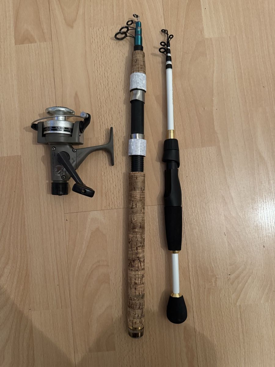 Canne da pesca: Ruten und Rolle  – Usato da Ibach venduto da Mpf93