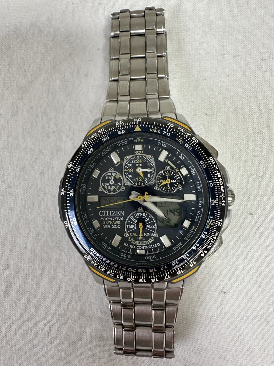 Citizen Orologi: Citizen Eco Drive Chronograph  Skyhawk WR 200 – Usato da Maienfeld venduto da tobeyl2020