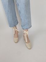  Espadrilles Grösse 39 Schnürung beige Top Zustand 