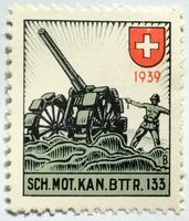 Soldatenmarken 2.WK, Schw Mot Kan Bttr 133, grün, Wi Art 305