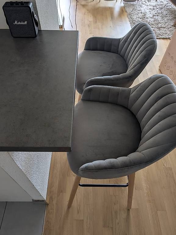 Sedie: 2 Chaises hautes en velours  – Usato da Echallens venduto da Youpi 1