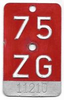 Velonummer Zug ZG 75