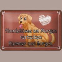 🔥 HUNDEKÜSSE Blechschild 🎀 12x18cm OVP 🔥
