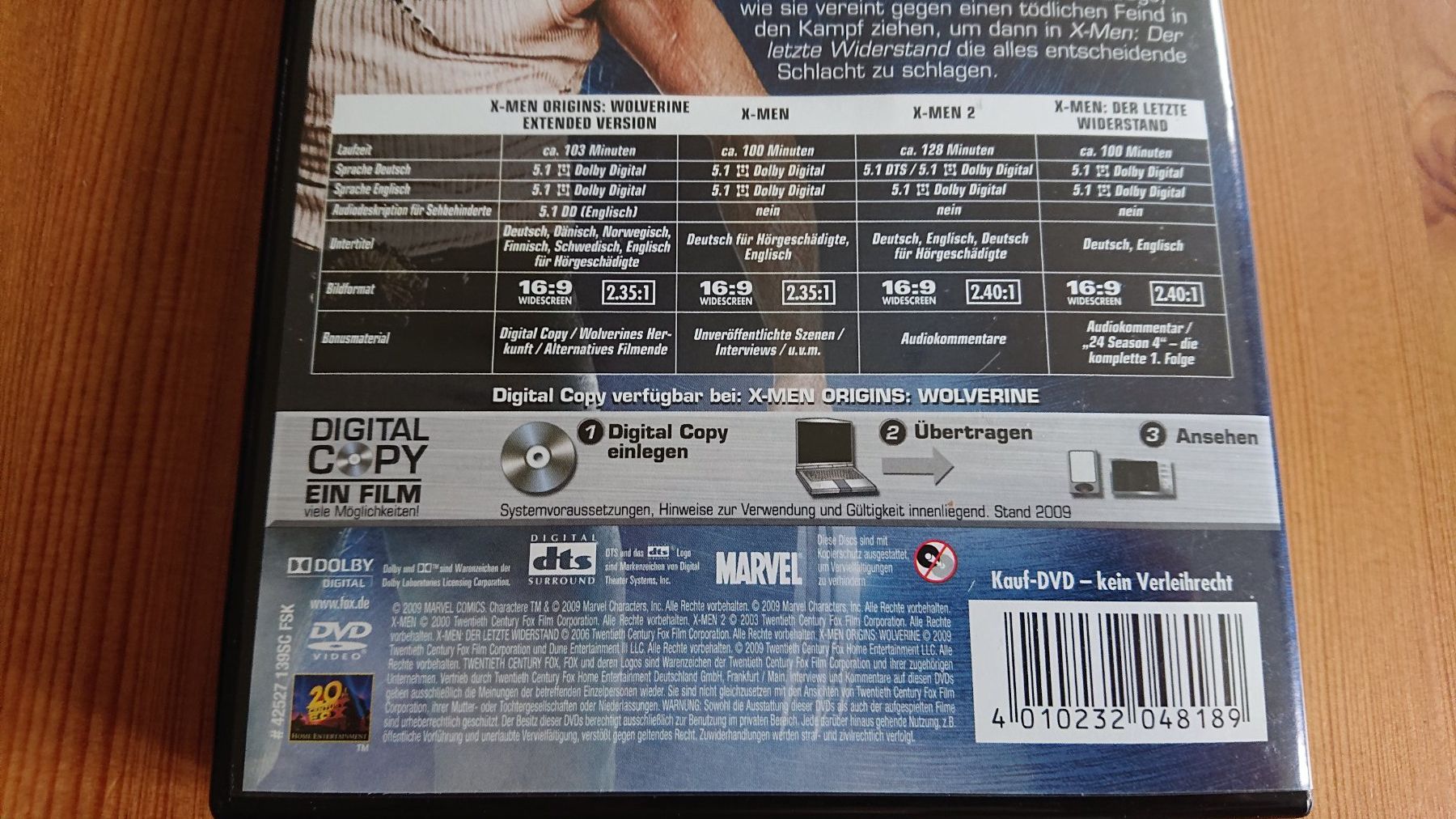 Tous les DVDs: X-MEN QUADRILOGY auf DVD – D'occasion à Wilderswil par Exebub 5