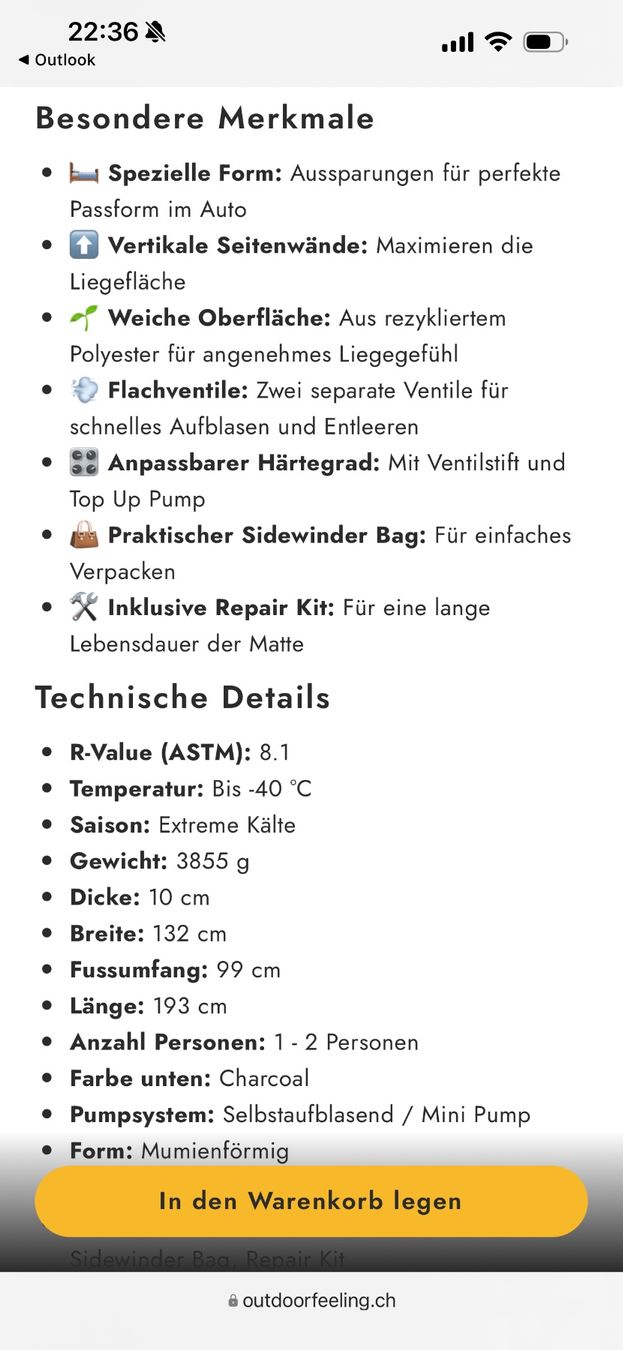 Exped Materassi: Exped MegaMat Auto Liegematte 132cm neu – Nuovo (secondo la descrizione) da Kloten venduto da lin_8hqh 2