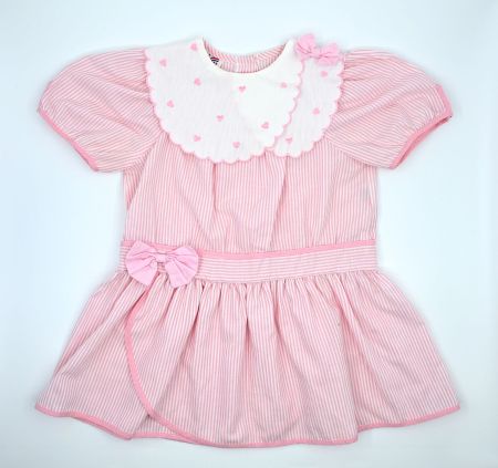 Süsses Vintage Kleid Gr. 80 Rosa gestreift
