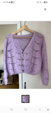 Strickjacke Lila, Grösse S