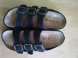Pantolette, Gr. 43, schwarz