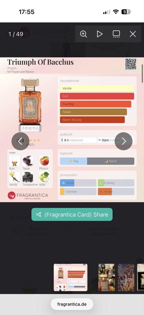 Argos Profumi & Eau de Toilette: Argos Triumph of Bacchus , 2 ml – Usato da Sursee venduto da nst_czk2 2