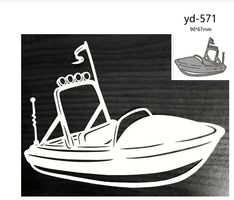 Neue Stanzschablone Motorboot