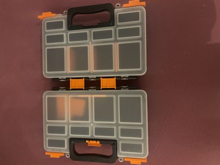 A 122 ) Kleinteil Sortimentenkoffer Profi Doppelt 29 × 20cm