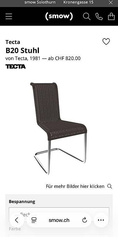 Tecta Sedie: Tecta Kragstühle set of 6 – Usato da Binningen venduto da ferschdenix