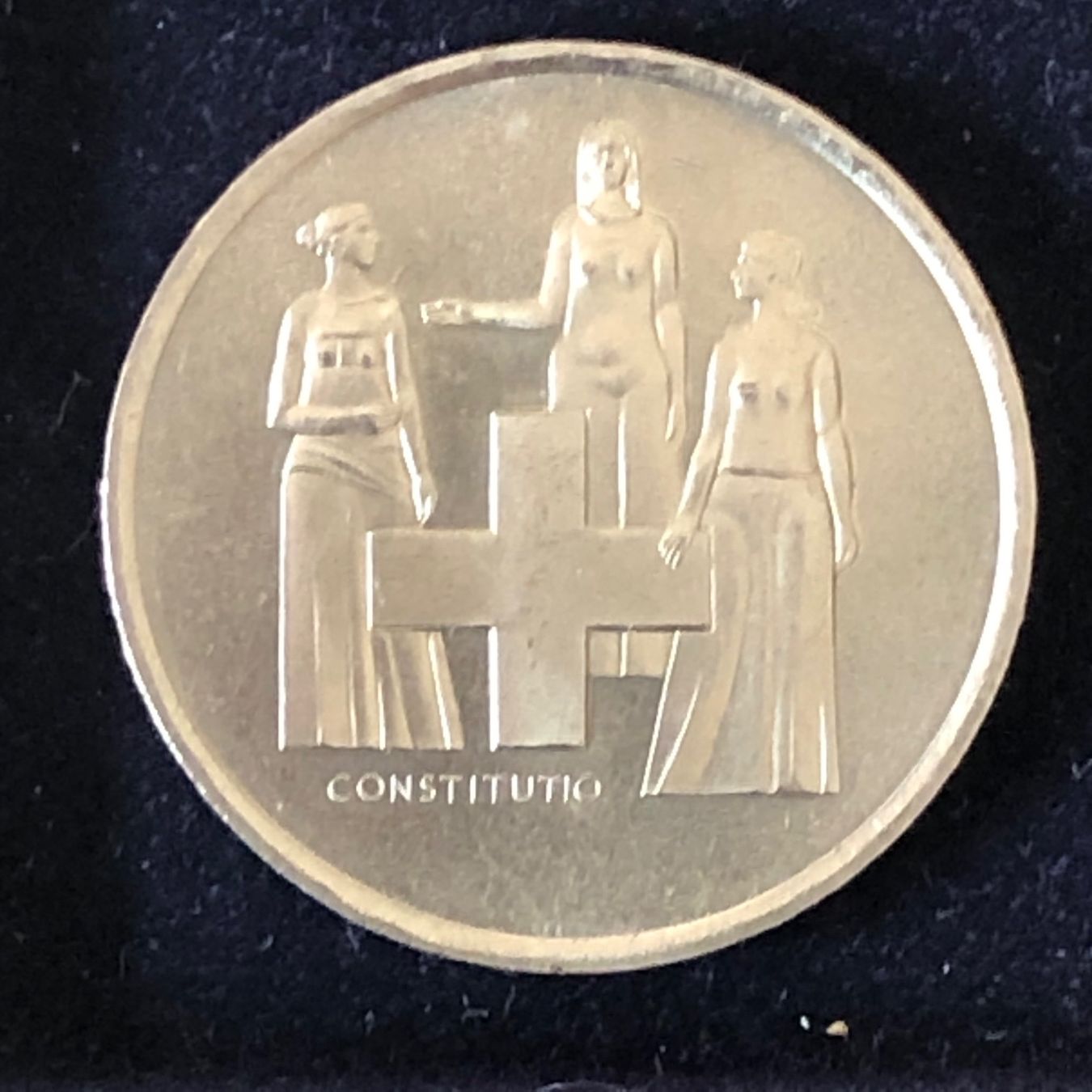 Alle Münzen: 5 Francs Constitutio 1974 – Gebraucht aus Le Mont-sur-Lausanne von Crocrodile