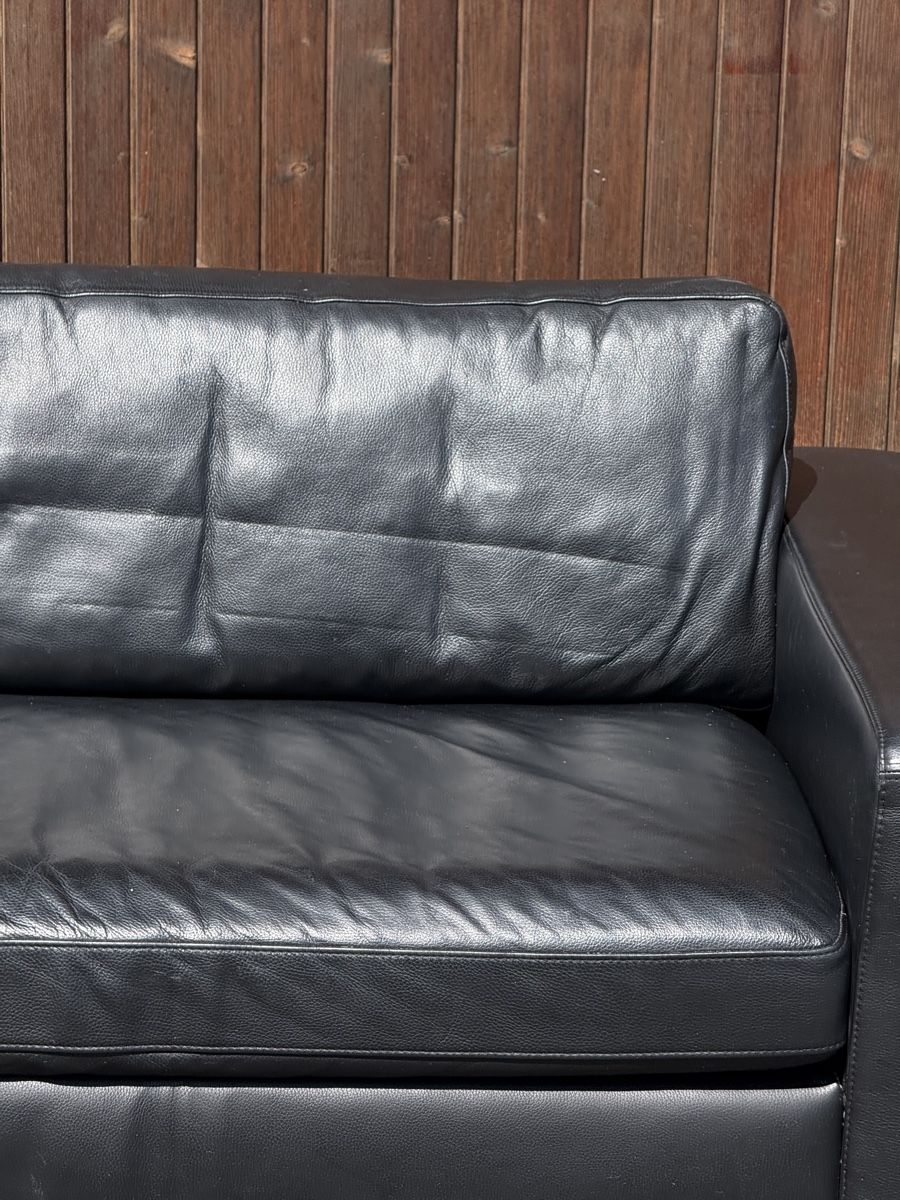 Divani: Schwarzes Couchset aus Leder – Usato da Pfäffikon SZ venduto da Tonimarroni99 1