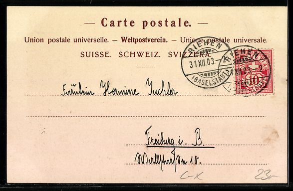 Cartoline postali: Riehen, Taubstummen-Anstalt aus verschie – Usato da Berlin venduto da bartko-reher 1
