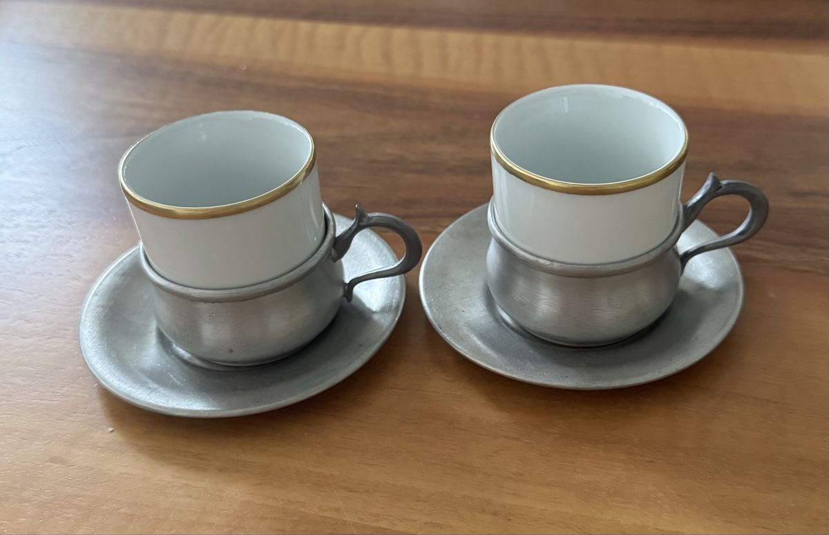 Nespresso Tassen: Zinn-Espresso Tasse, 2 Stück – Gebraucht aus Emmenbrücke von Florentina27