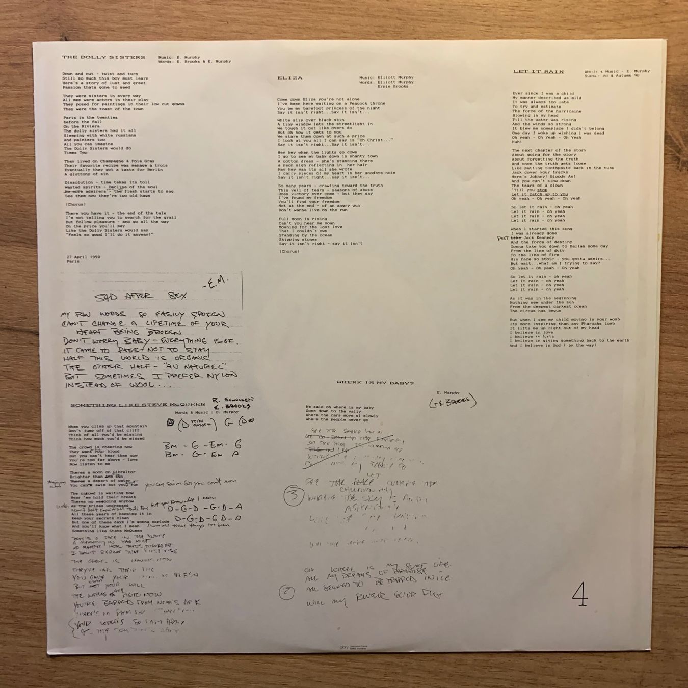 Dischi in vinile: ELLIOTT JAMES MURPHY - 12...OG FR 1990...VG/EX – Usato da Gals venduto da Diskopatshop 5