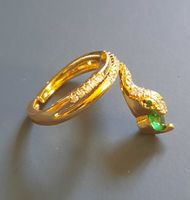 Fingerring Schlange goldfarben