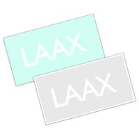Aufkleber / LAAX in weiss 12cm x 4cm